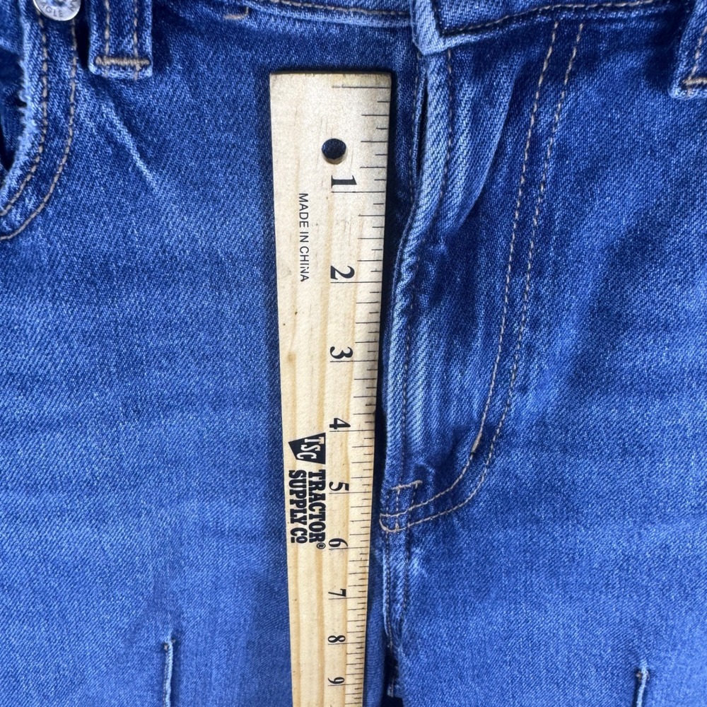 American Eagle Super High-Rise Ankle Straight Blue Seam Front 6 Reg Selvedge - Picture 6 of 13